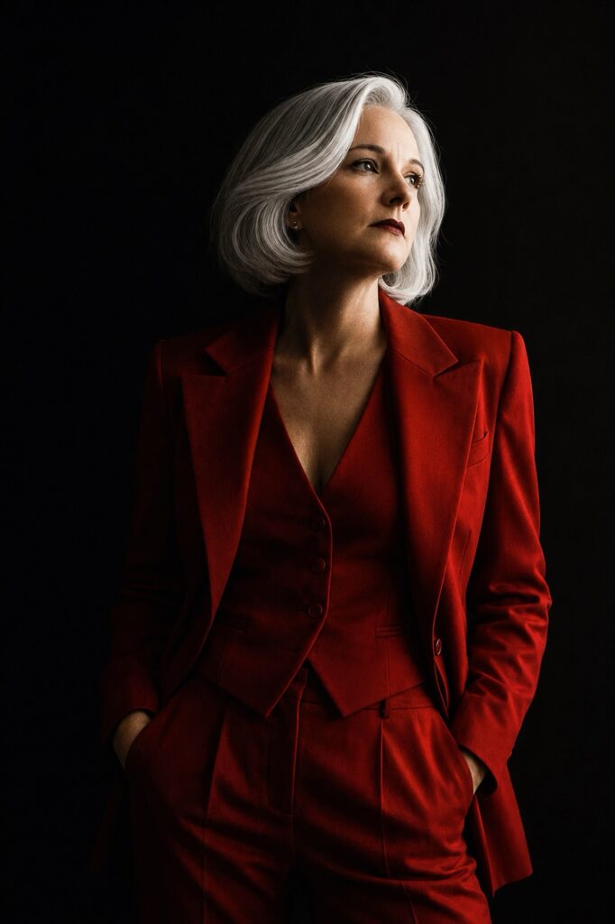 Elizabeth Dawson in Red Suit